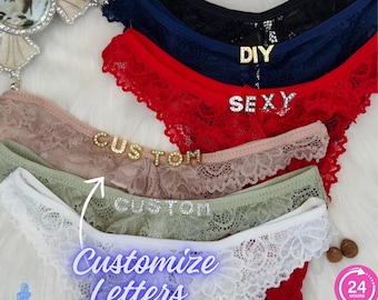 Tanga con nombre personalizado, tanga personalizada, regalo para ella, regalo de aniversario