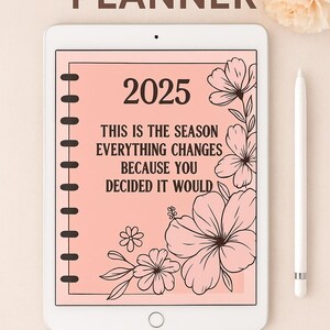 Planificador digital divertido 2025 para iPad y GoodNotes / Diario motivacional atrevido / Diario, semanal, mensual y sin fecha (PDF) / Planificador estético