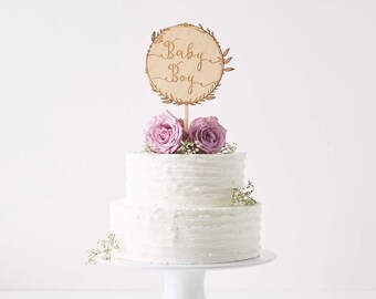 Personalised Engraved Wreath Birthday Cake Topper