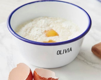 Enamel Personalised Mixing Bowl