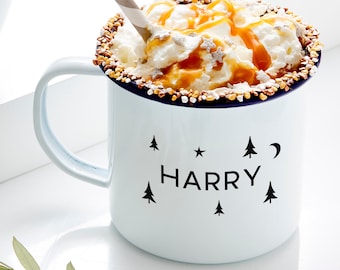 Enamel Personalised Children's Christmas Mug