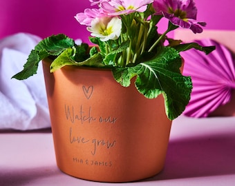 Personalised Engagement Terracotta Plant Pot
