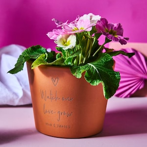 Personalised Engagement Terracotta Plant Pot