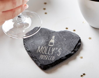 Personalised Prosecco Slate Coaster