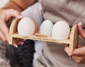 Personalised Wooden Egg Holder