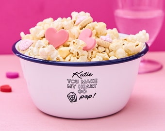 Personalised Couples Popcorn Bowl