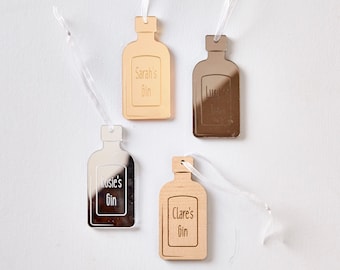 Personalisierte Gin Flasche Dekoration