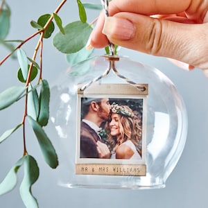 Personalised Photo Dome Glass Bauble image 1