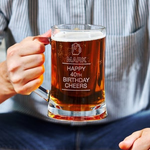 Personalised Birthday Message Beer Tankard image 1