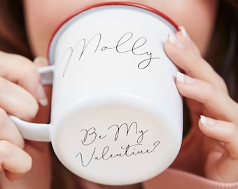 Personalised Enamel Hidden Message Mug