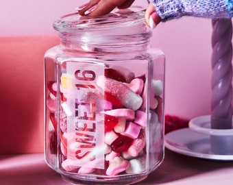 Personalised Sweet 16 Sweetie Jar