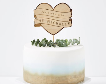 Christmas Cake Topper Christmas Stocking Cake Bunting Etsy