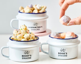 Personalised Enamel Snack Pot