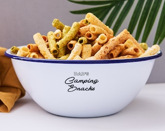 Bol personalizado para aperitivos de camping / Regalo para el Día del Padre