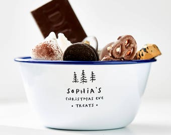 Enamel Personalised Christmas Treat Bowl