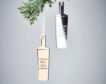 Personalised Vodka Bottle Decoration