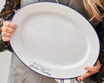 Personalised Enamel Family Serving Platter