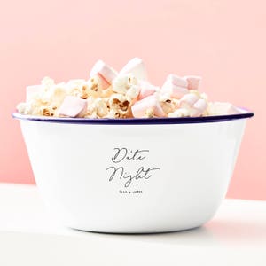 Personalised Date Night Popcorn Bowl image 2