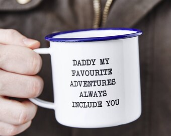 Personalised Message Enamel Mug For Him
