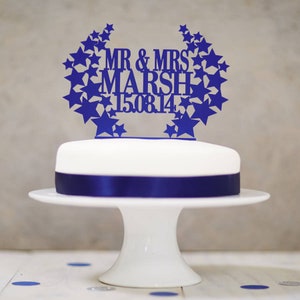 Personalisierter Sternkranz Hochzeit Cake Topper