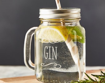 Personalised Gin Mason Jar