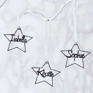 Personalised Metallic Star Christmas Decoration image 2