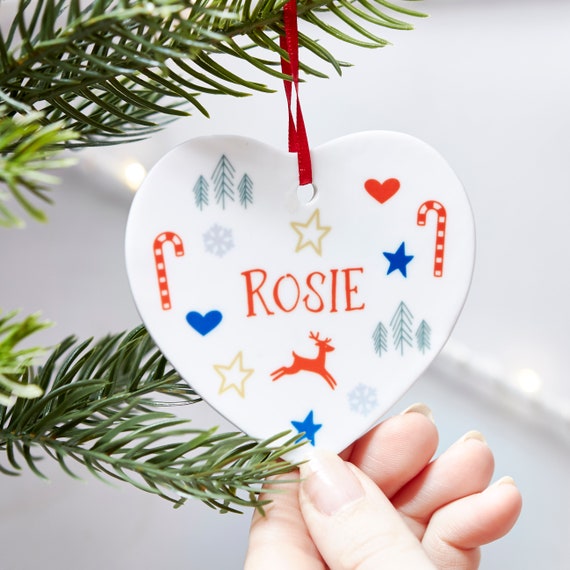 Coeurs personnalisés pour décoration de Noël