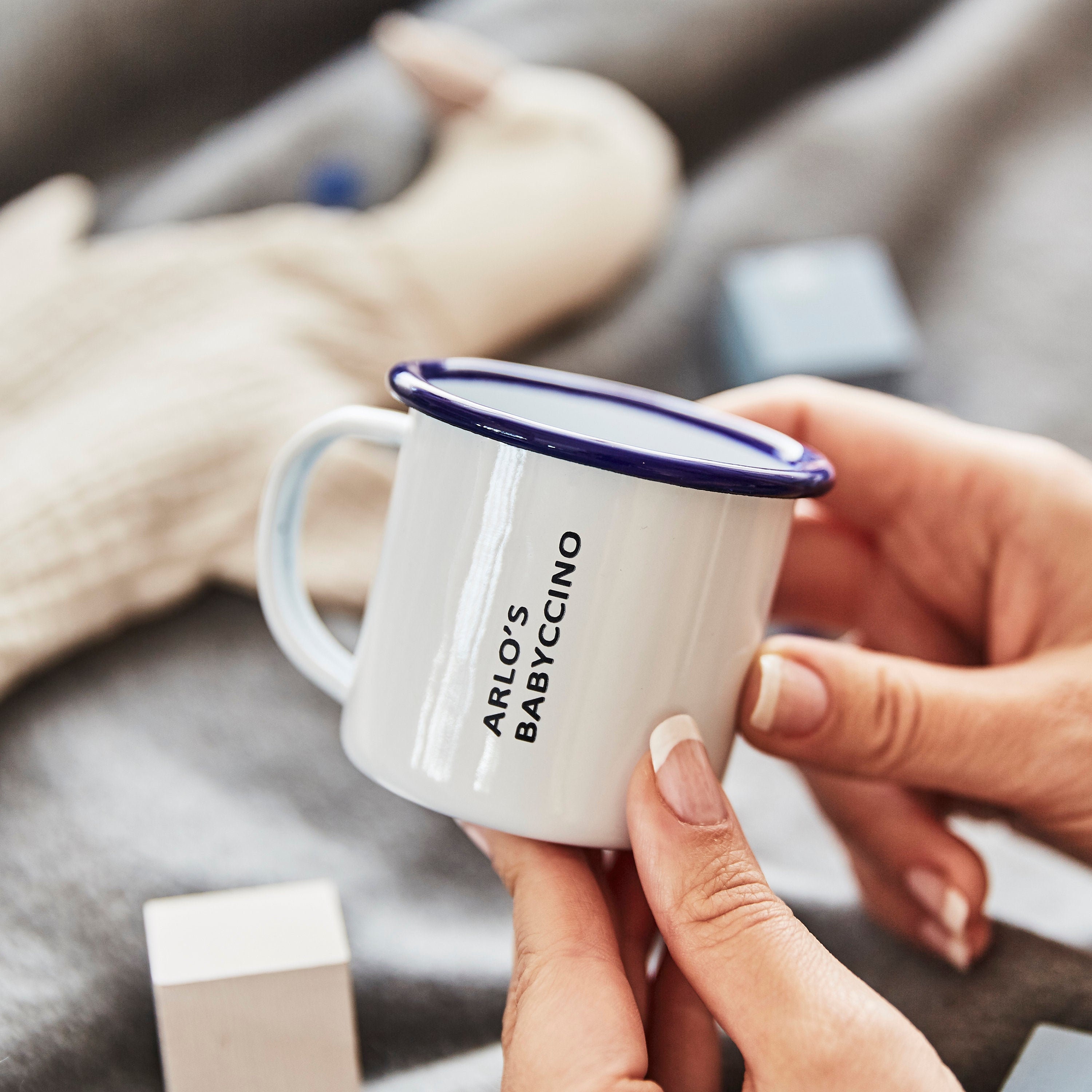 Personalised Enamel Children's Mug | Babyccino Mug