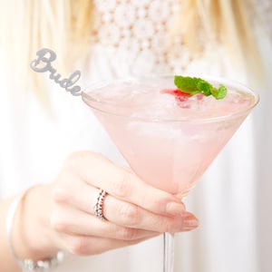Gepersonaliseerde bruiloft cocktail drink roerder