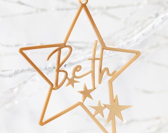 Little Star Personalised Christmas Decoration