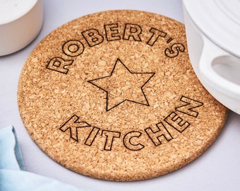 Personalised Cork Trivet For Him