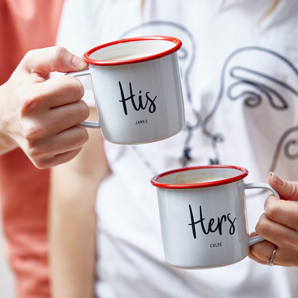 Personalised His and Hers Enamel Mugs Etsy — free download