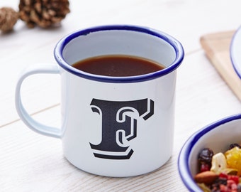 Personalised Initial Enamel Mug