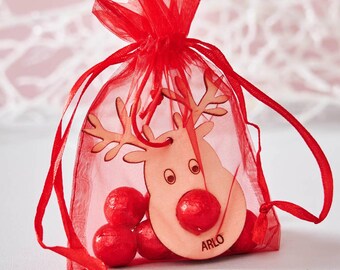 Personalized Chocolate Reindeer Decoration | Christmas Stocking Filler