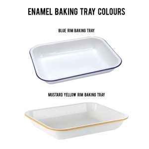 Enamel 'Baked By' Personalised Baking Tray image 4