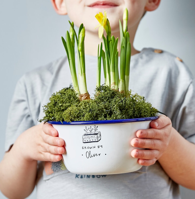 Enamel Personalised Planter image 1