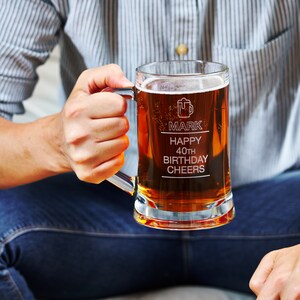 Personalised Birthday Message Beer Tankard image 2