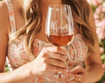 Engraved Name Personalised Wine Glass | Birthday Gift For Her