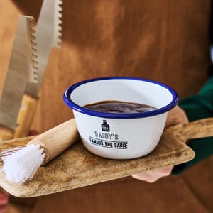 Gepersonaliseerde BBQ-schaal | Gepersonaliseerde barbecuecadeau | Aangepast grillcadeau | Vaderdag | Opacadeau | Uniek BBQ-cadeau | Op maat gemaakte bbq-schotel | Emaille
