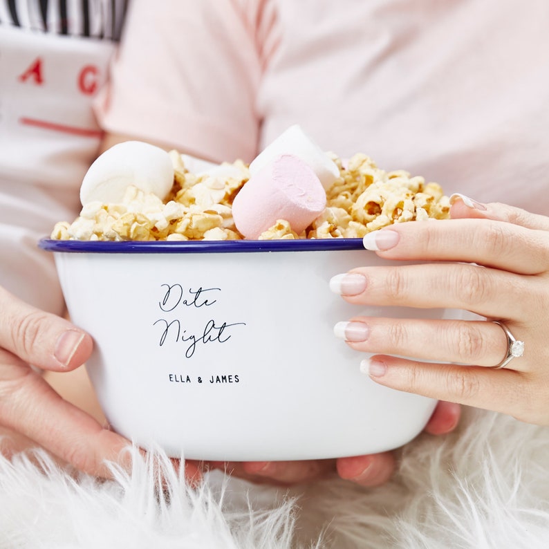 Personalised Date Night Popcorn Bowl image 4