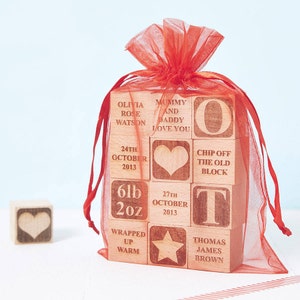 Personalised Baby Keepsake Building Block image 3