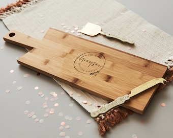 Gepersonaliseerde houten snijplank/kaasplank voor bruiloft