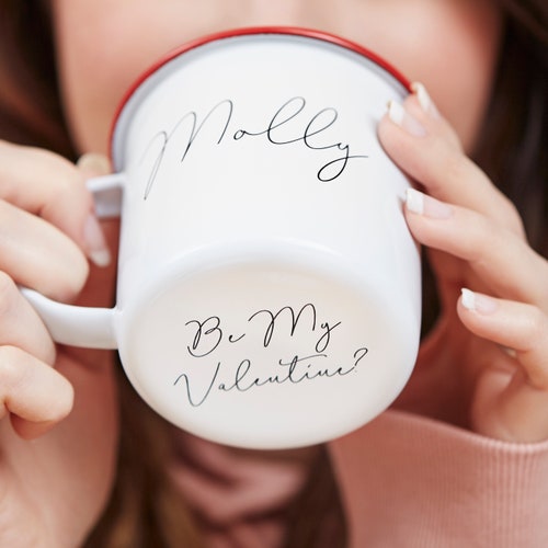 Personalised Enamel Hidden Message Mug