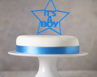 It's A Boy! Gender Reveal Cake Topper