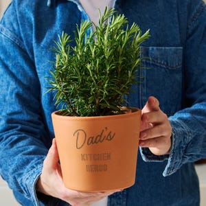 Engraved Personalised Terracotta Plant Pot, Personalised Father&#39;s Day Plant Pot, Engraved Father&#39;s Day Flower Pot, Personalized Plant Pot