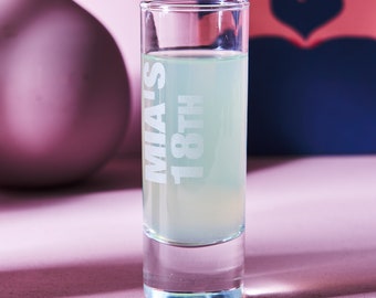 Engraved Birthday Shot Glass