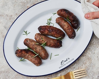 Personalized Enamel BBQ Platter | Father's Day Grill Gift