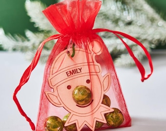 Personalized Chocolate Elf Decoration | Christmas Stocking Filler