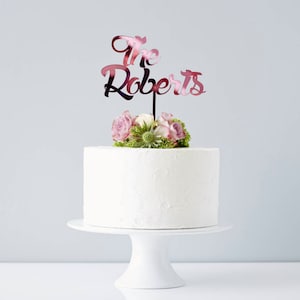 Personalised Surname Wedding Cake Topper