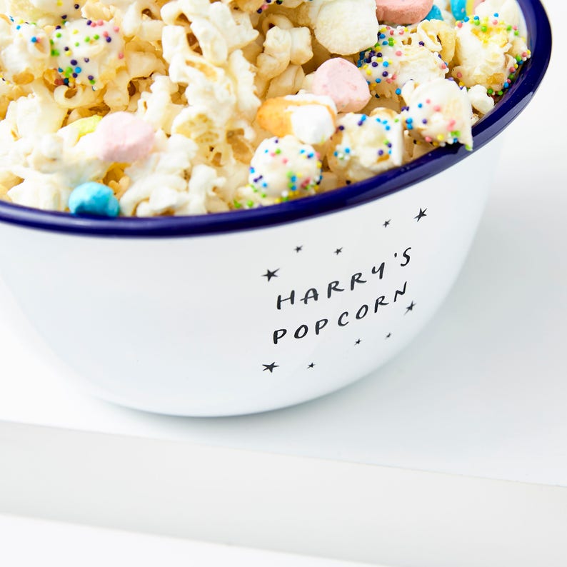 Little Stars Personalised Popcorn Bowl image 2